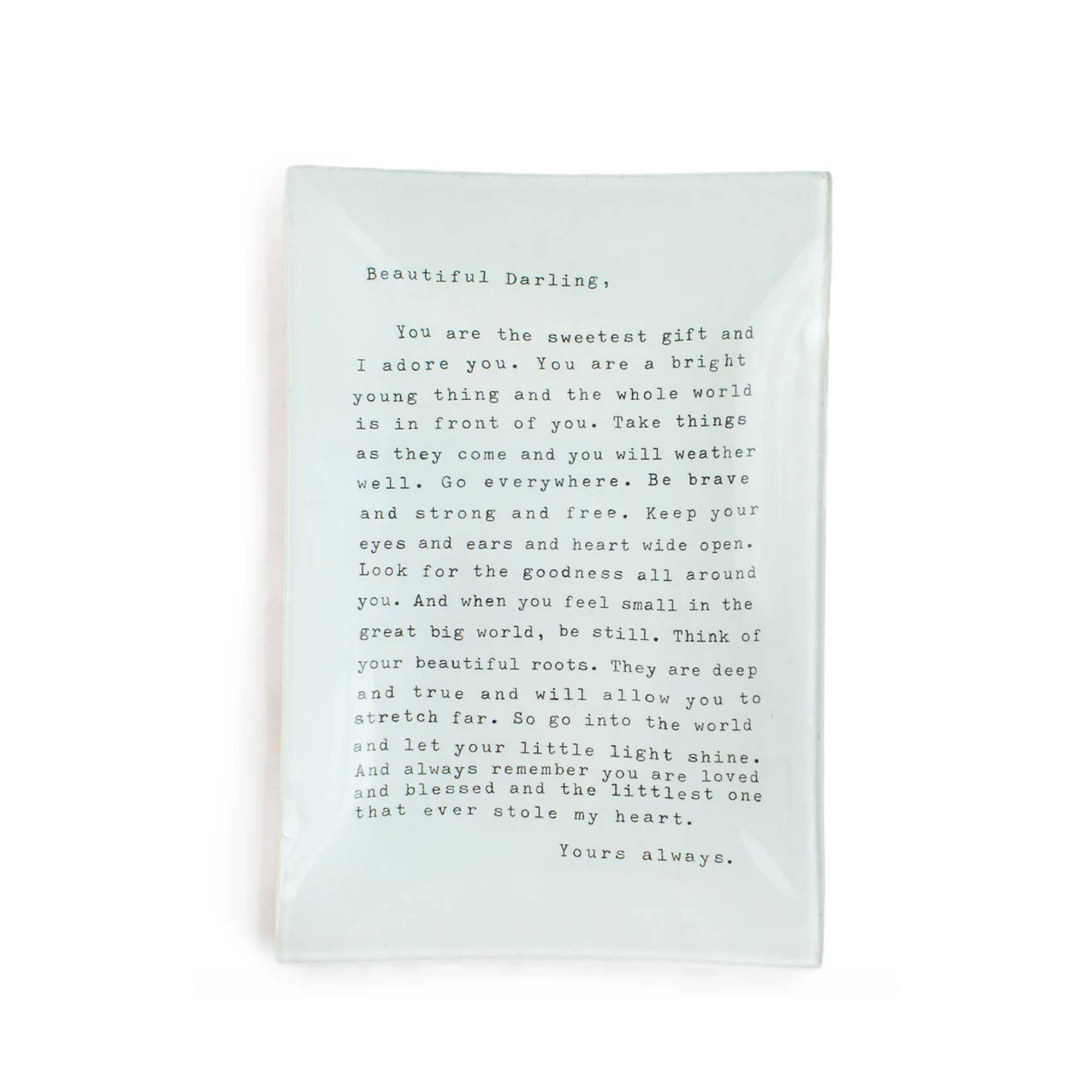 Letter For Sophie Decoupage Plate - Box Turtle