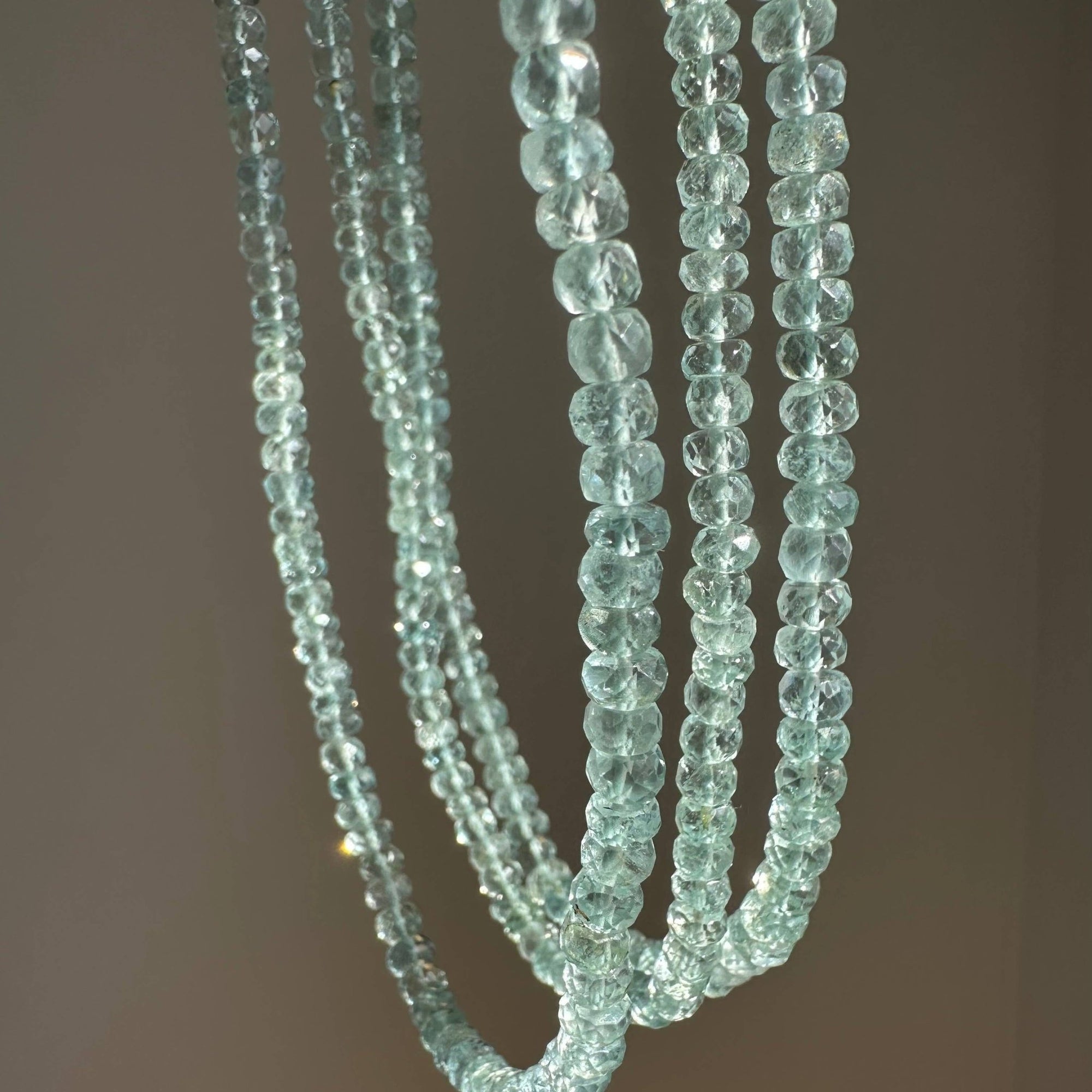 Light Blue Aquamarine Necklace - Box Turtle