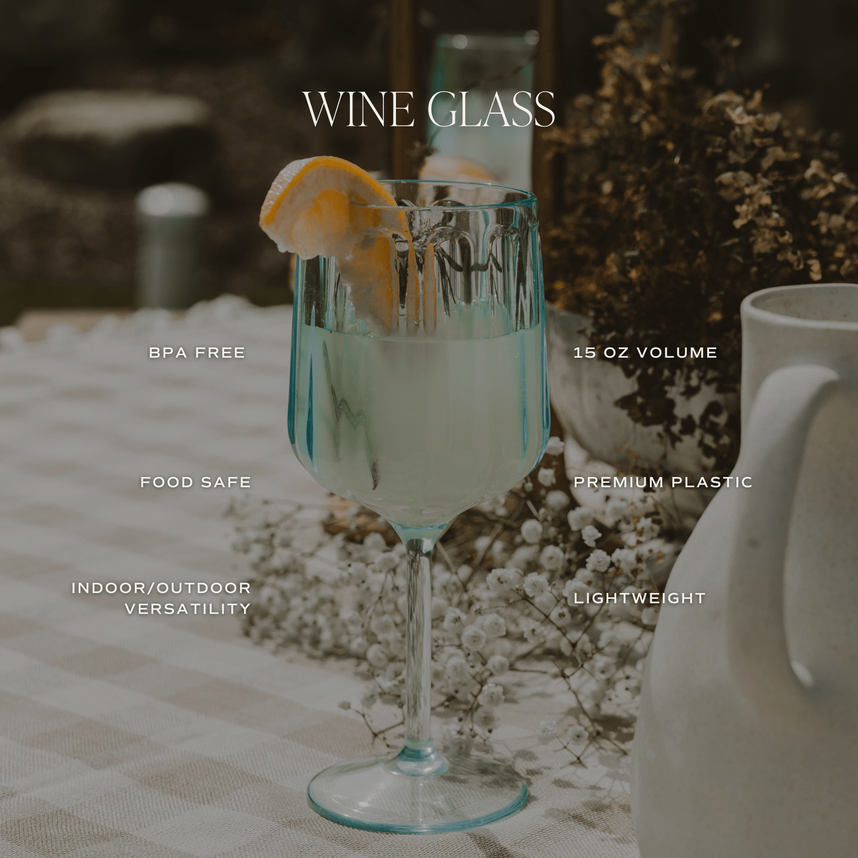 Light Blue Cocktail Wine Glass - Box Turtle