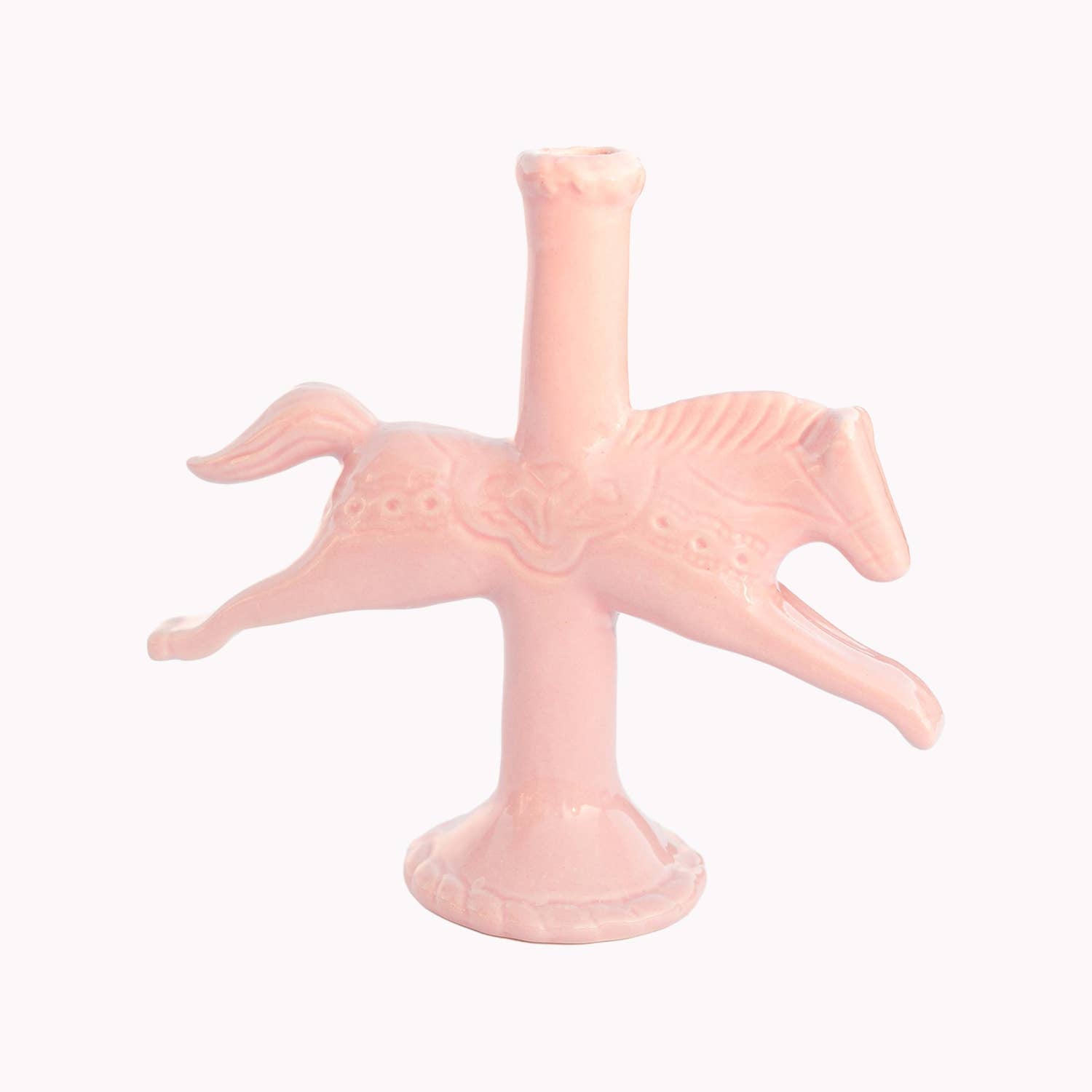 Light Pink Dala Horse Candlestick Holder - Box Turtle