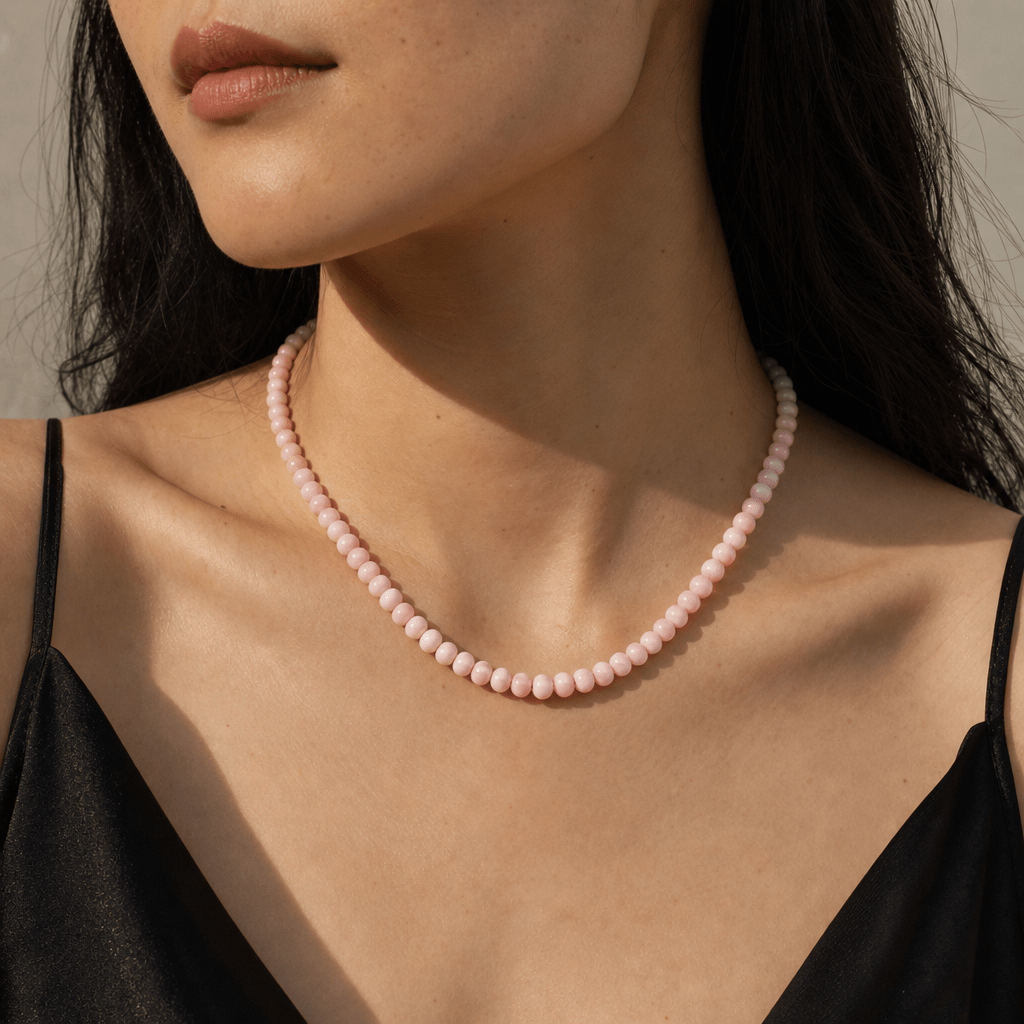 Light Pink Opal Necklace - Box Turtle
