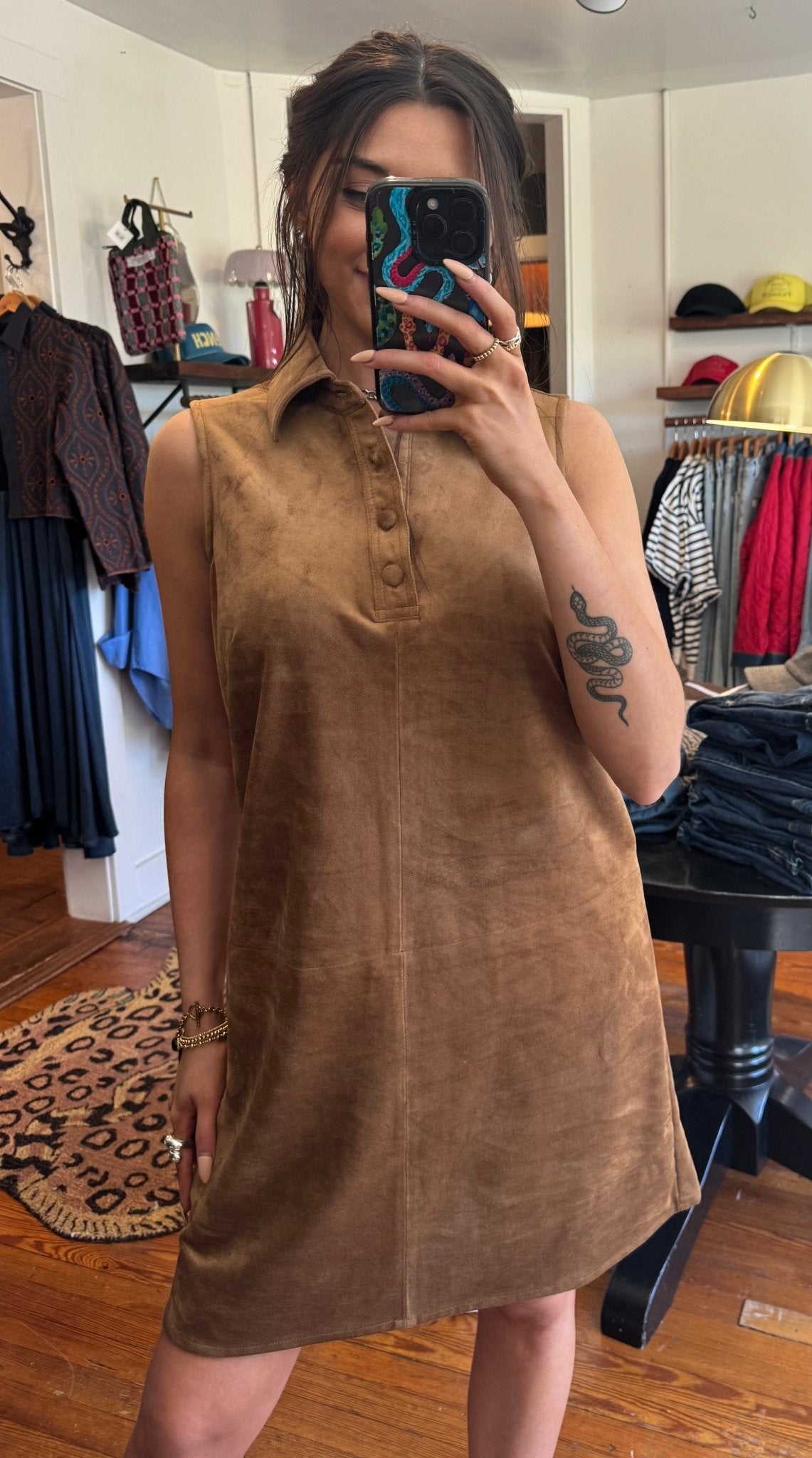 Light Tan Juliette Short Sleeve Dress - Box Turtle