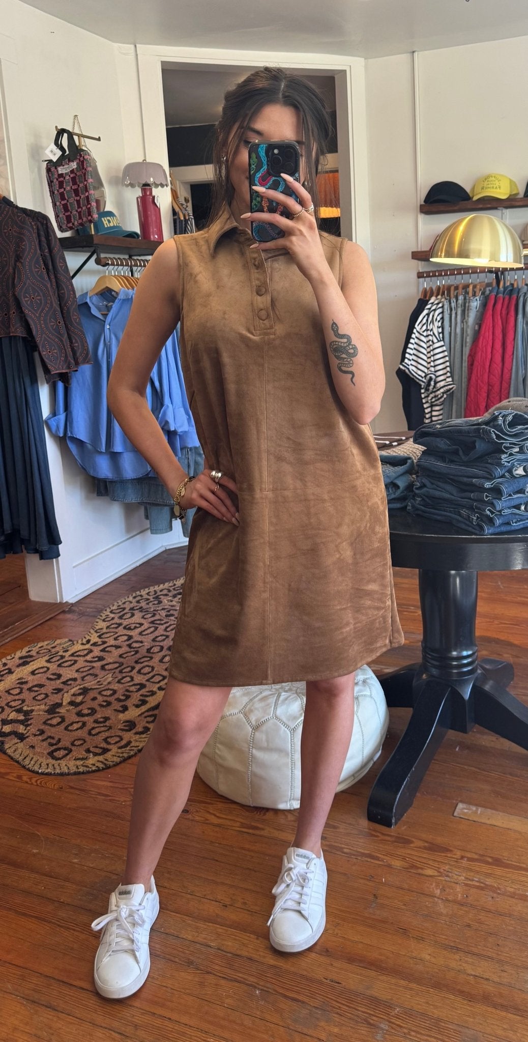 Light Tan Juliette Short Sleeve Dress - Box Turtle