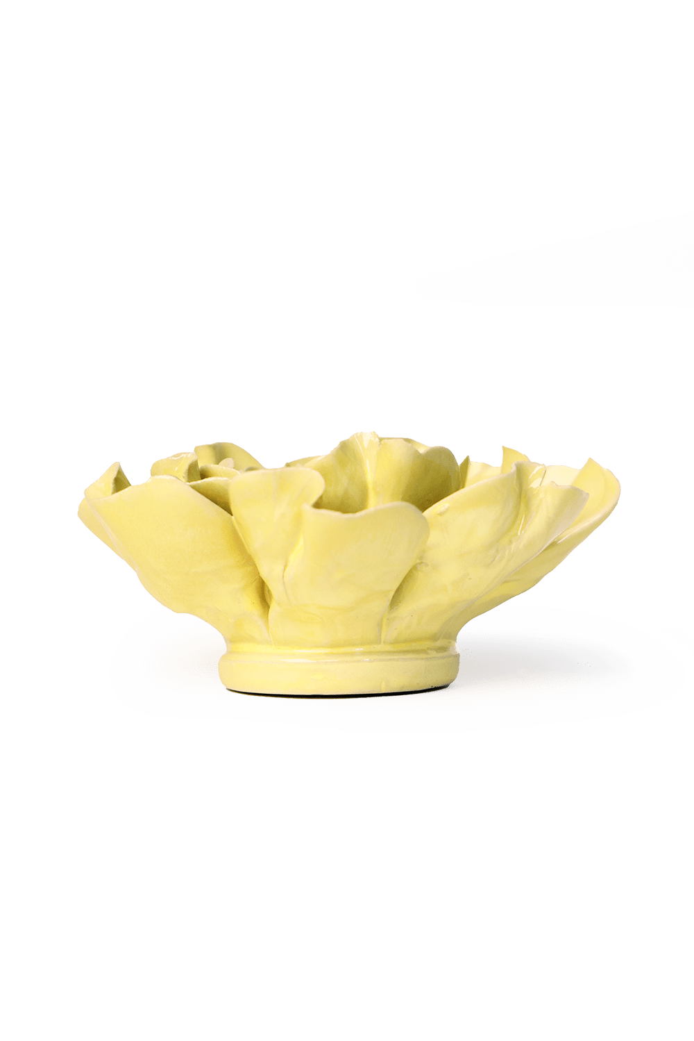 Lime Yellow Larkspur Ceramic Flower - Box Turtle