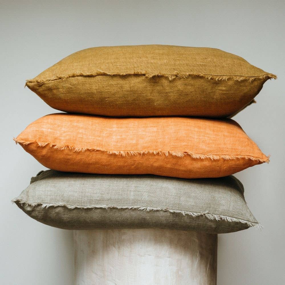 Lina Linen Pillow Cumin - Box Turtle