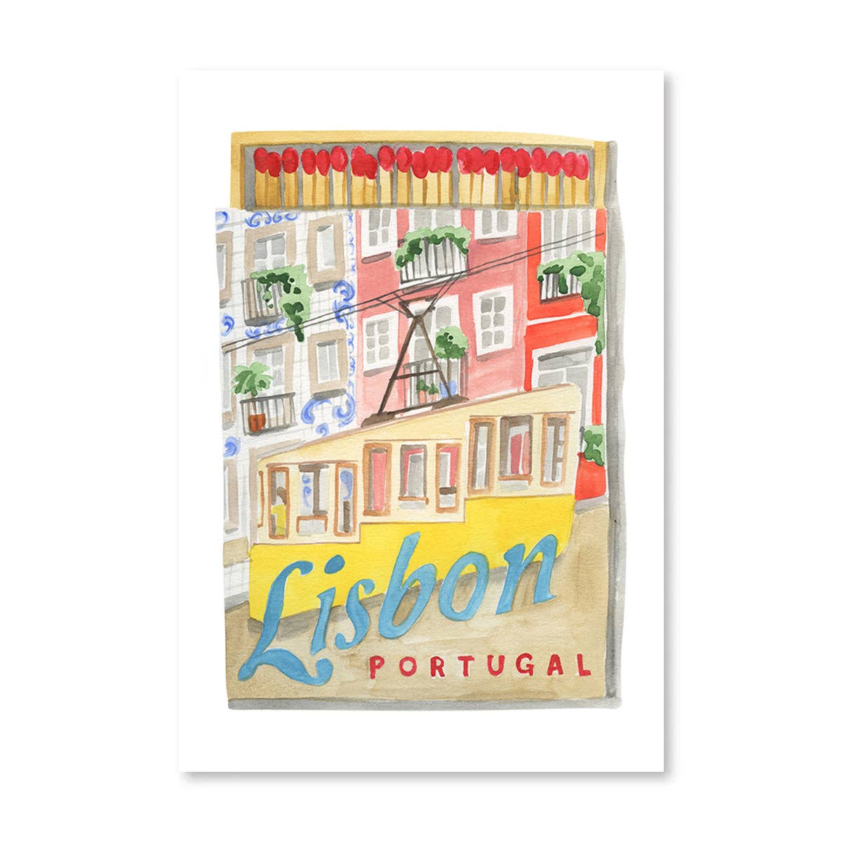 Lisbon Matchbook Print - Box Turtle