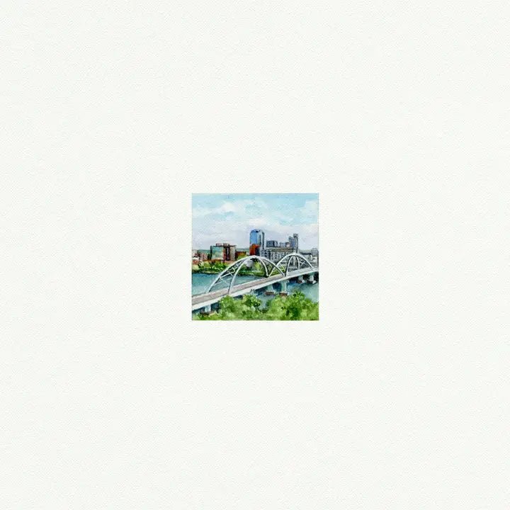 Little Rock Miniature Watercolor Print - Box Turtle