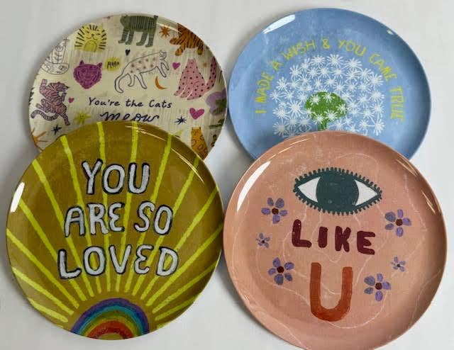 Love Melamine Plate - Box Turtle
