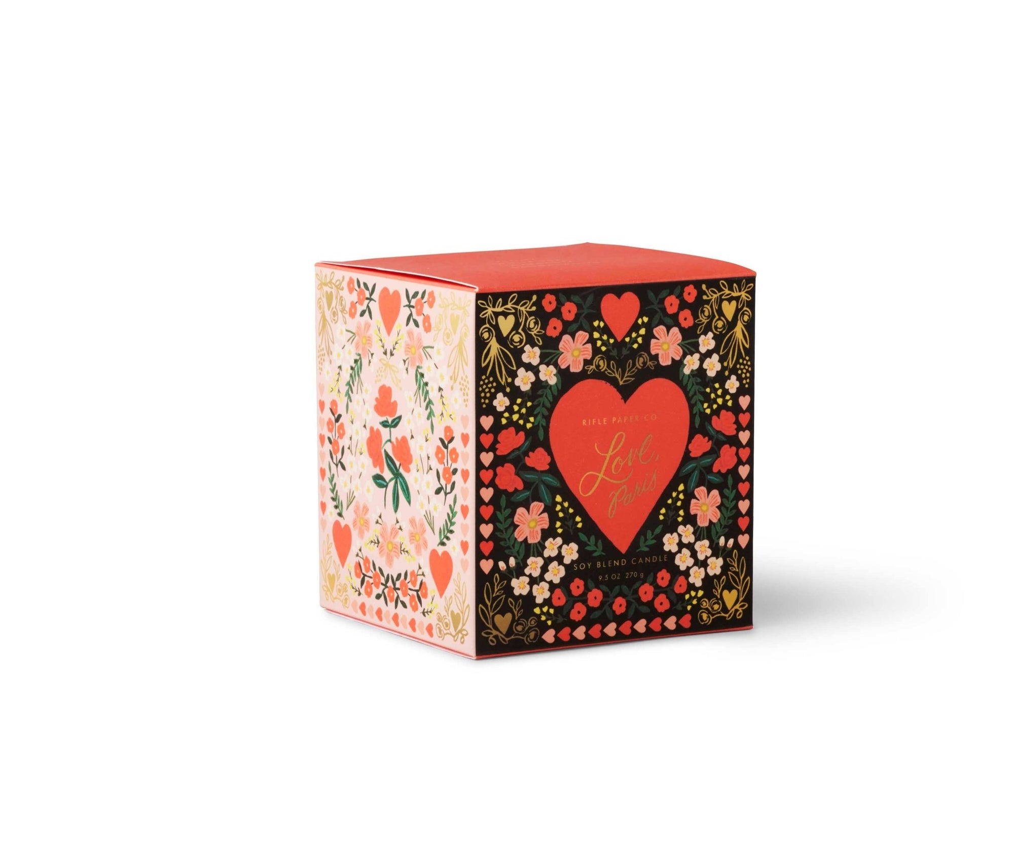 Love, Paris Valentine's Day Glass Candle - Box Turtle