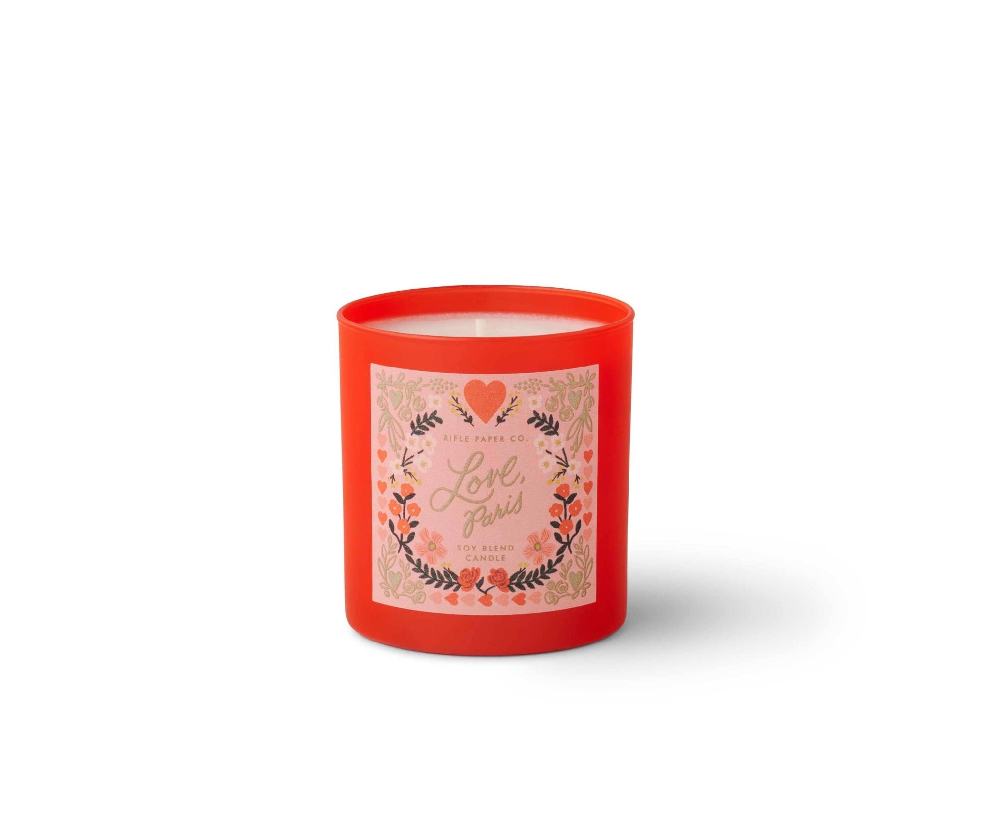 Love, Paris Valentine's Day Glass Candle - Box Turtle