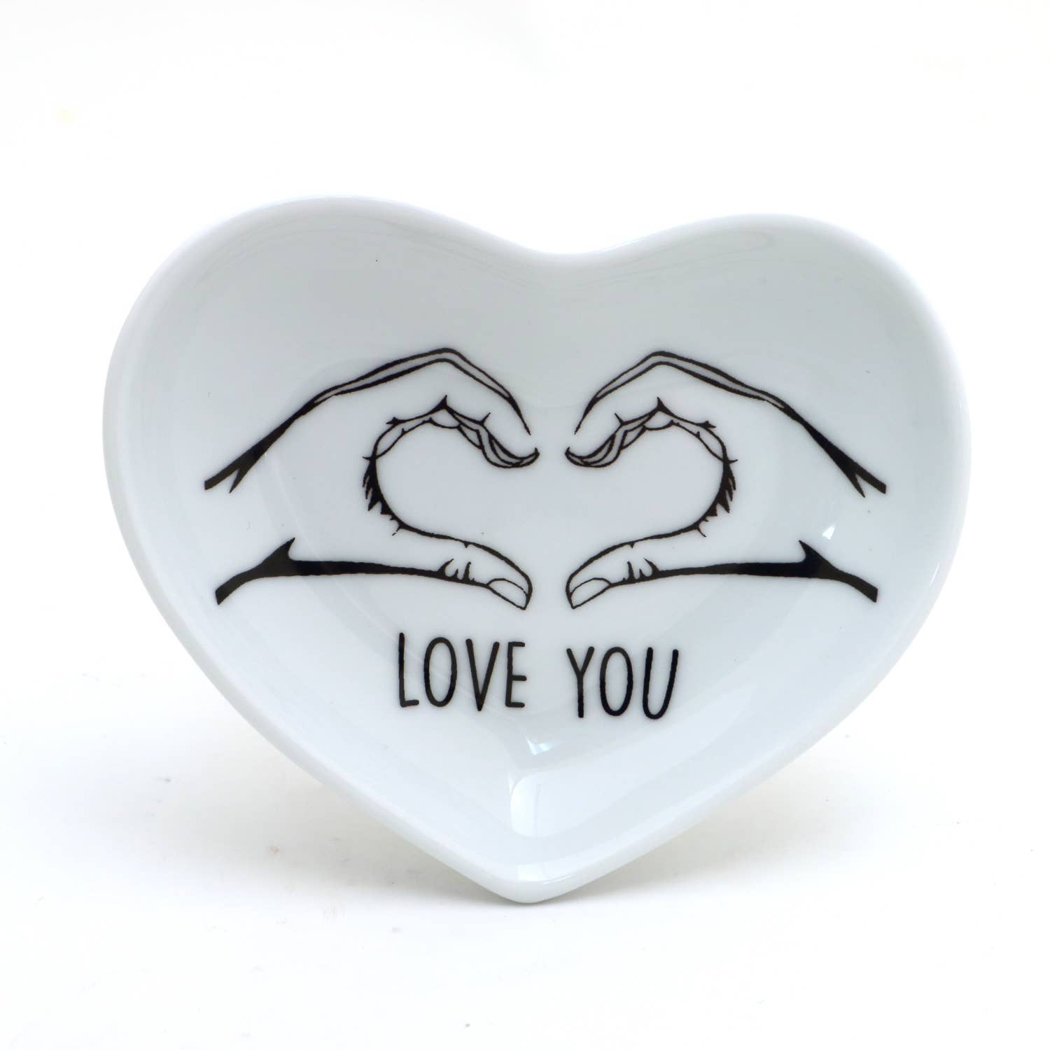 Love You Hands Heart Shaped Dish - Box Turtle