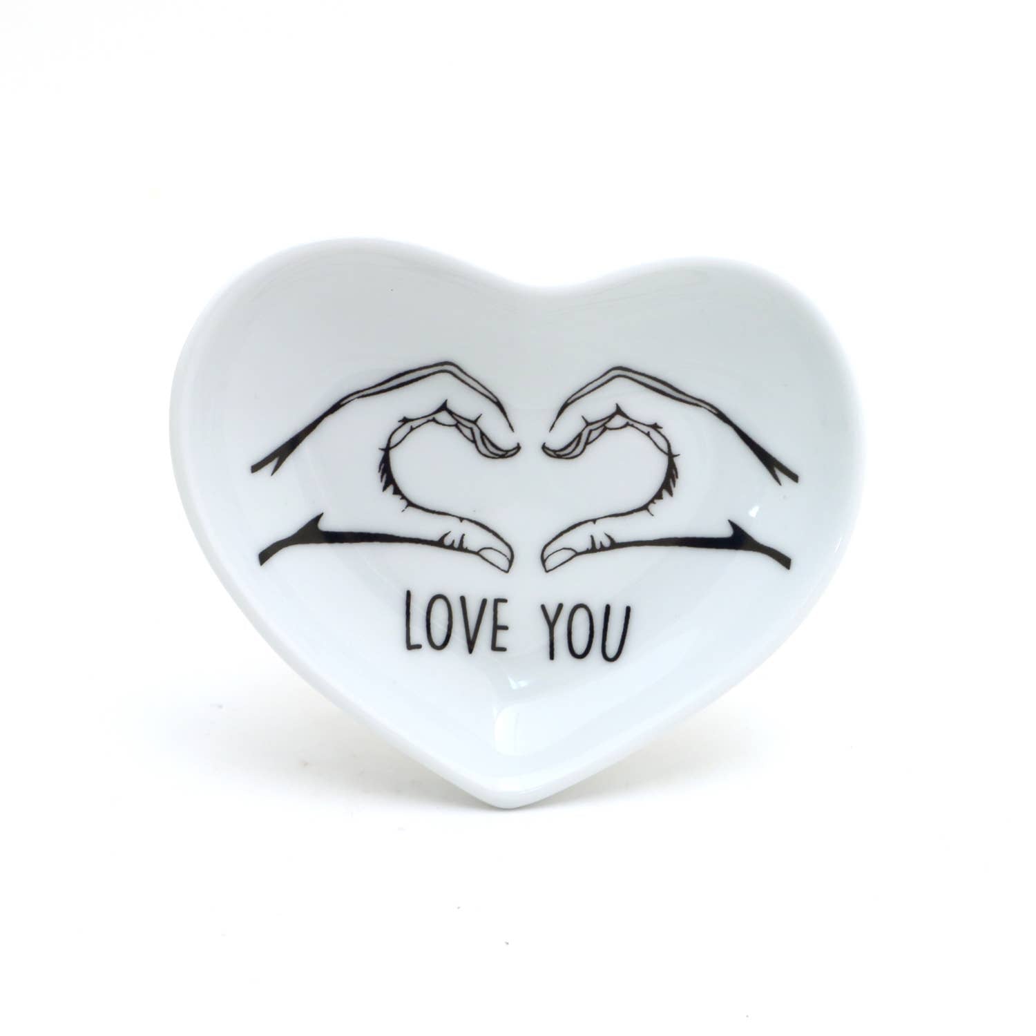 Love You Hands Heart Shaped Dish - Box Turtle