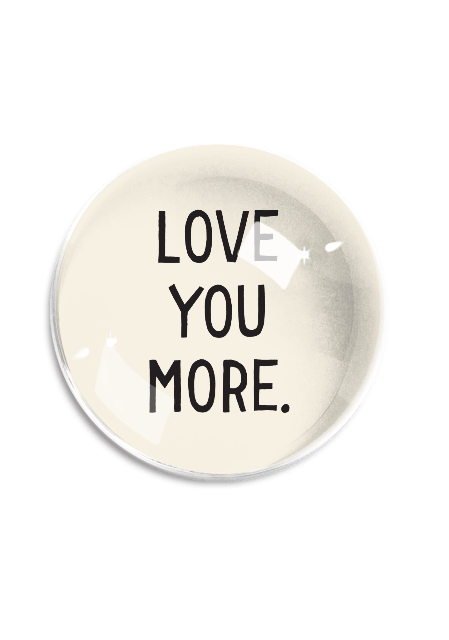 Love You More Crystal Paperweight - Box Turtle
