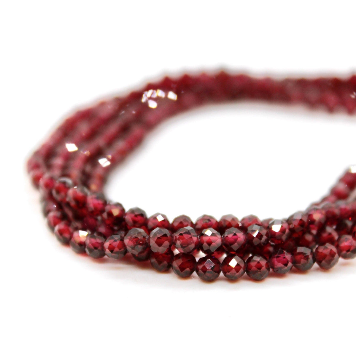 Luxury Faceted Long Garnet Necklace or Bracelet - Box Turtle