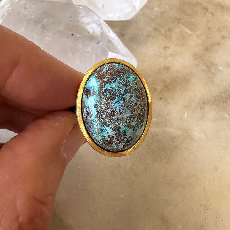 Lyara Chrysocolla Ring - Box Turtle