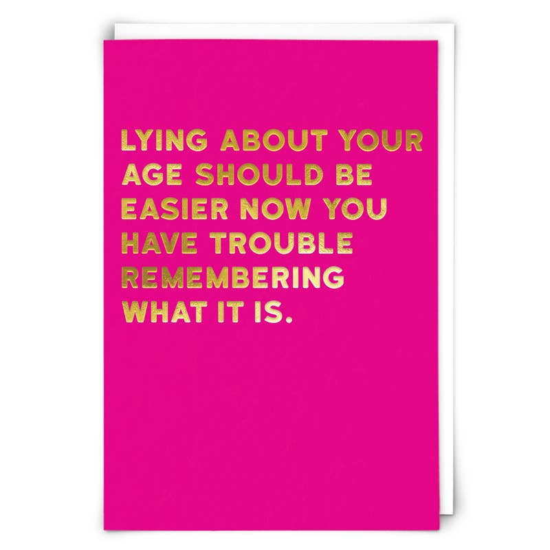 Lying About Your Age Card - Box Turtle