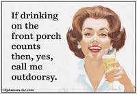 Magnet: If drinking on the front porch counts - Box Turtle