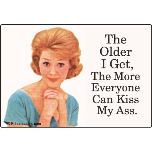 Magnet - The older I get the more everyone can kiss my ass. - Box Turtle