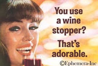 Magnet - You use a wine stopper? That's adorable. - Box Turtle