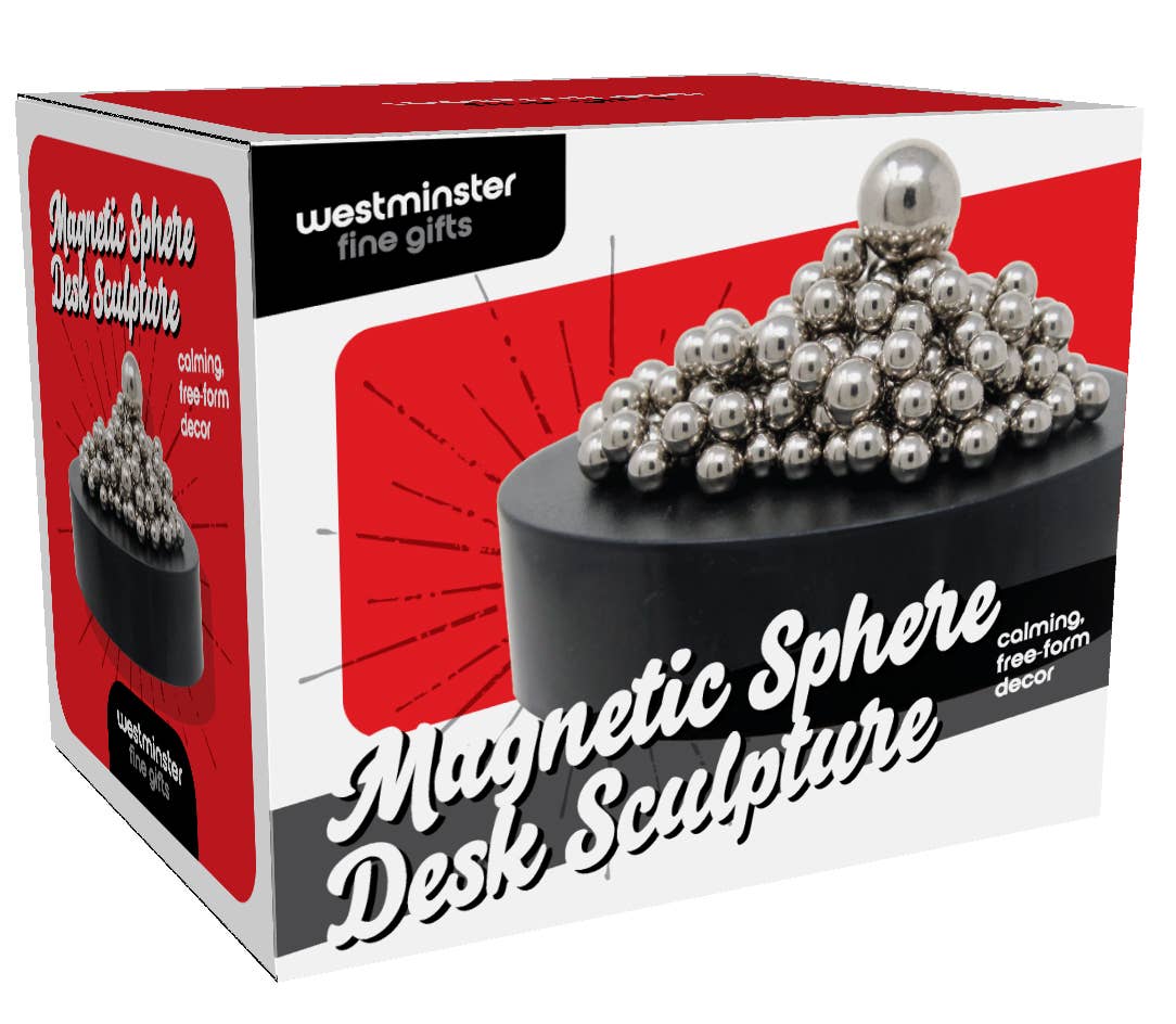 Magnetic Sphere Desk Sculpture - Box Turtle
