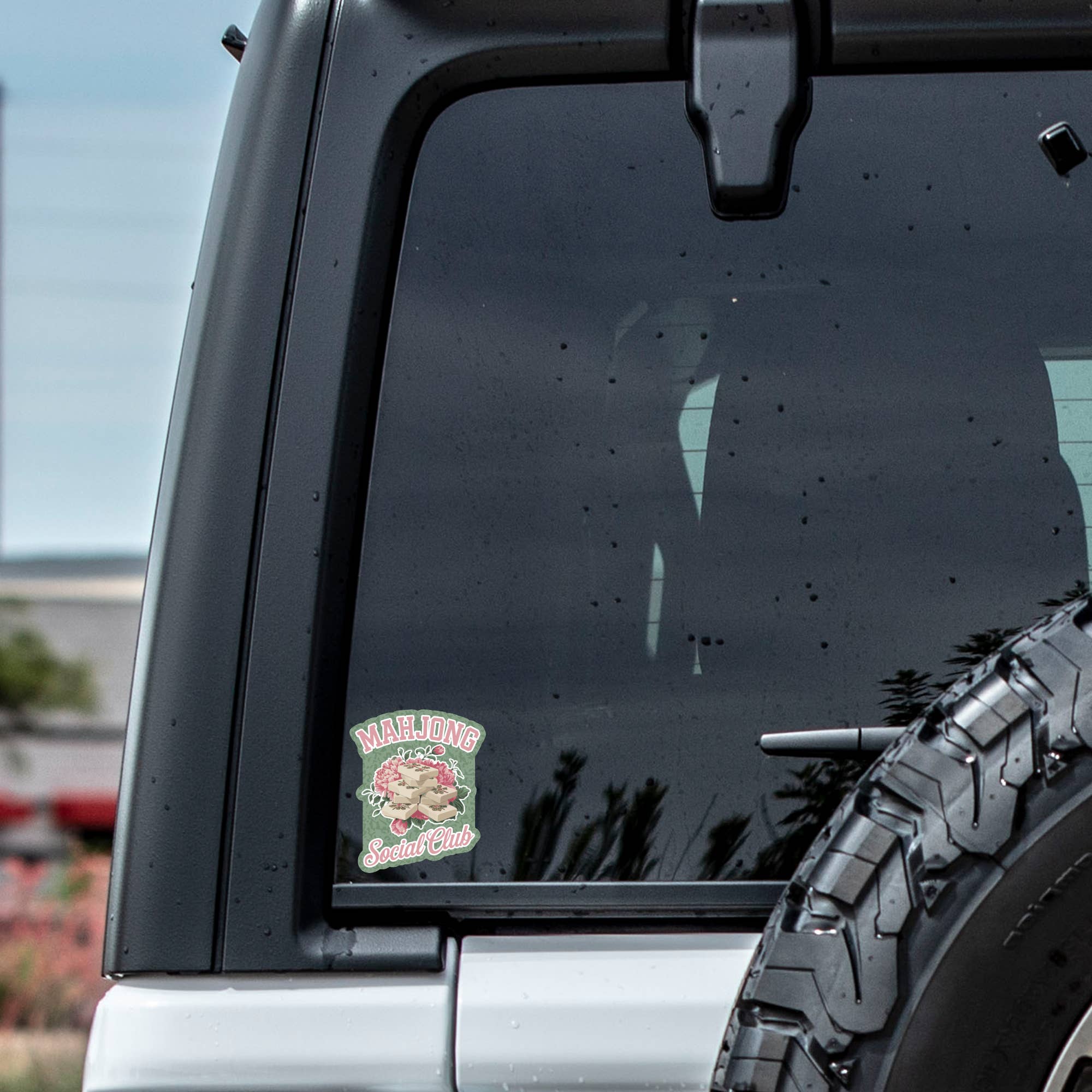 Mahjong Board Game Tile Club Vinyl Sticker - Box Turtle