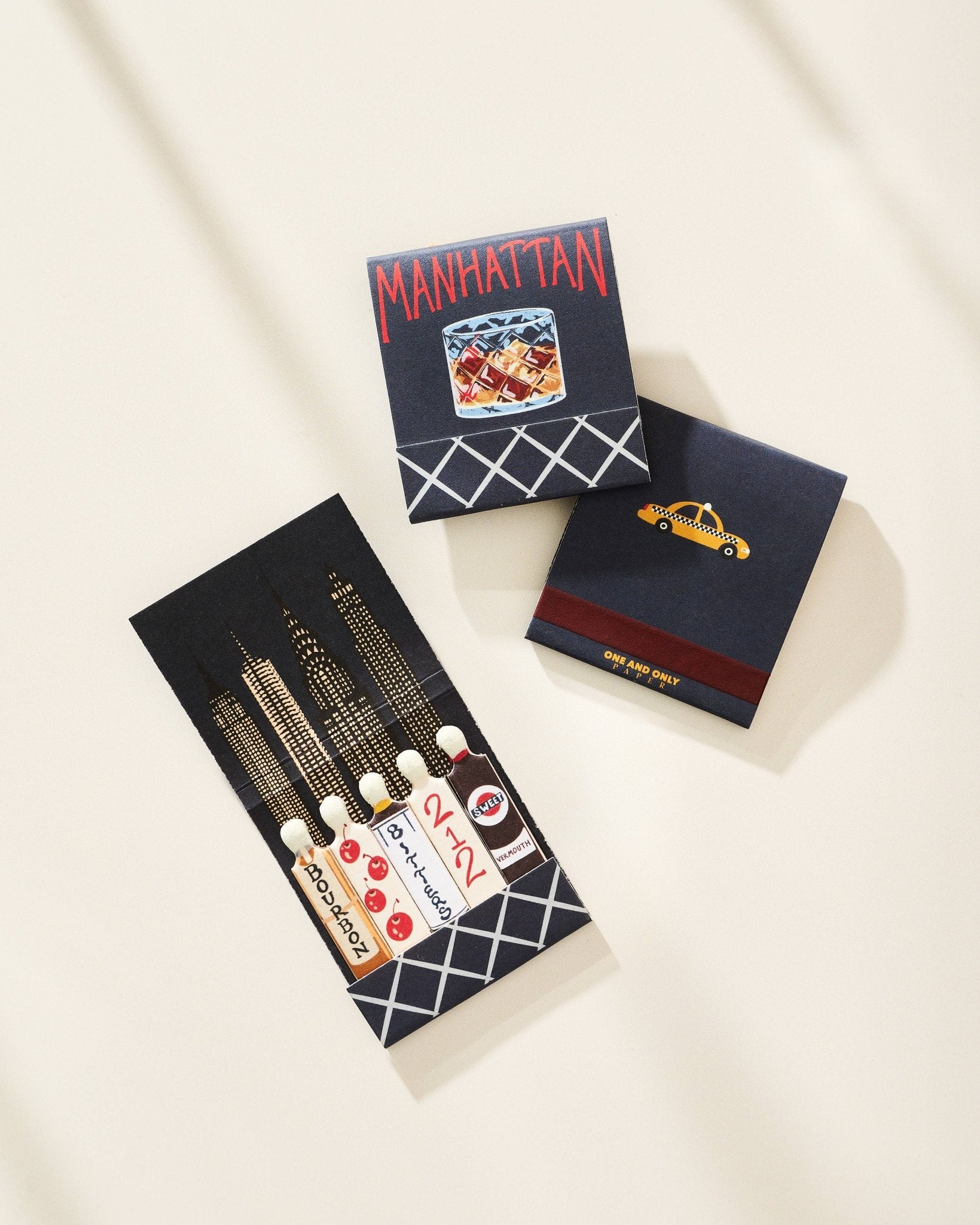 Manhattan Printed Stem Matchbook - Box Turtle