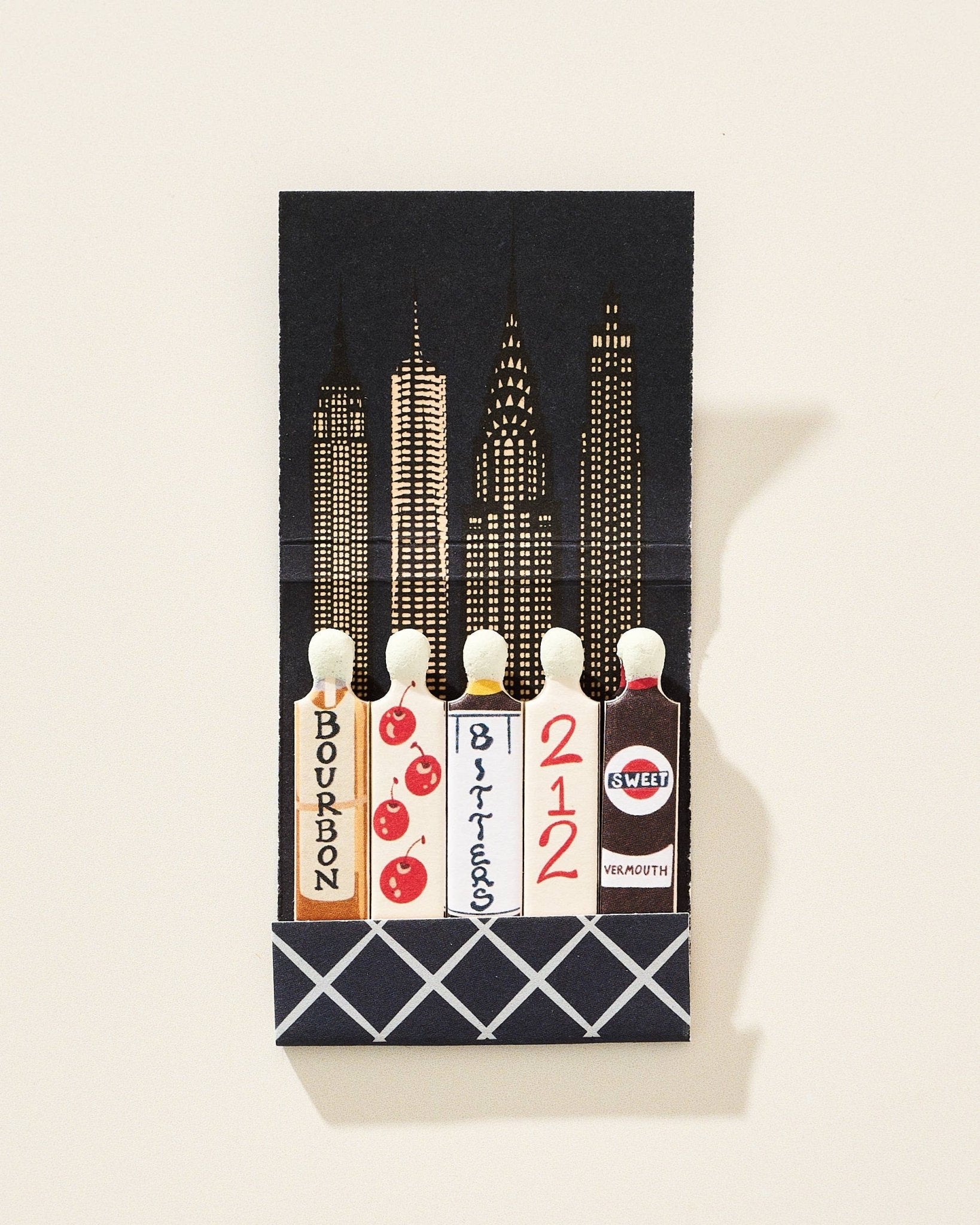 Manhattan Printed Stem Matchbook - Box Turtle