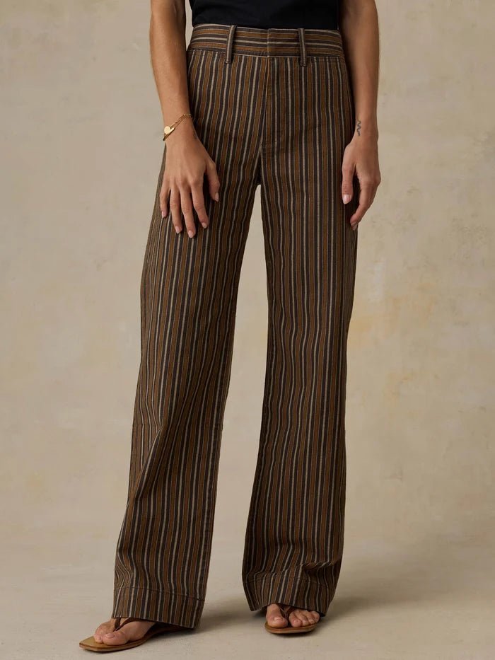 Maple Cove Stripe Twill Slim Straight Pant - Box Turtle