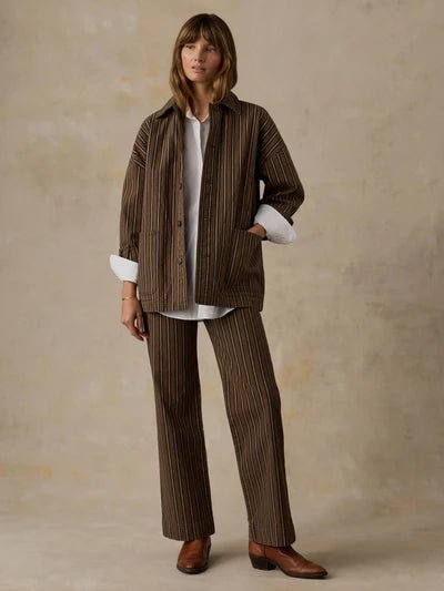 Maple Cove Stripe Twill Tide Chore Jacket - Box Turtle