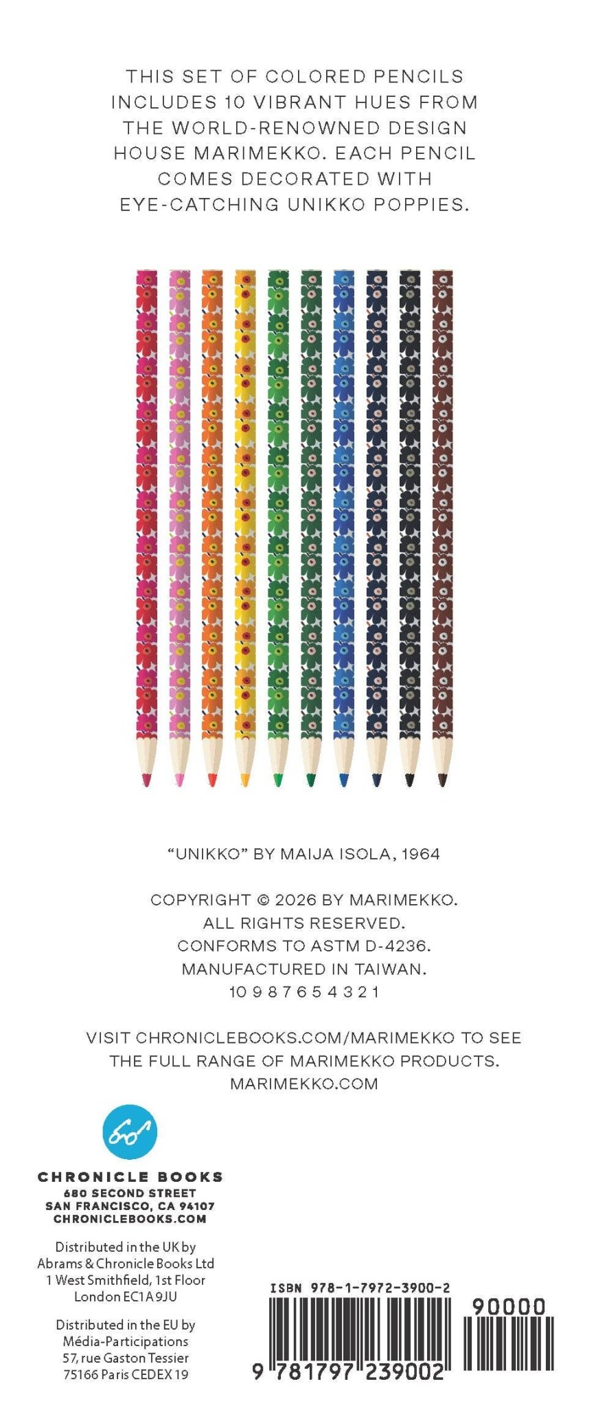 Marimekko Colored Pencils - Box Turtle