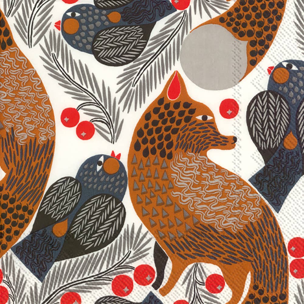 Marimekko Ketunmarja White Paper Napkins - Box Turtle