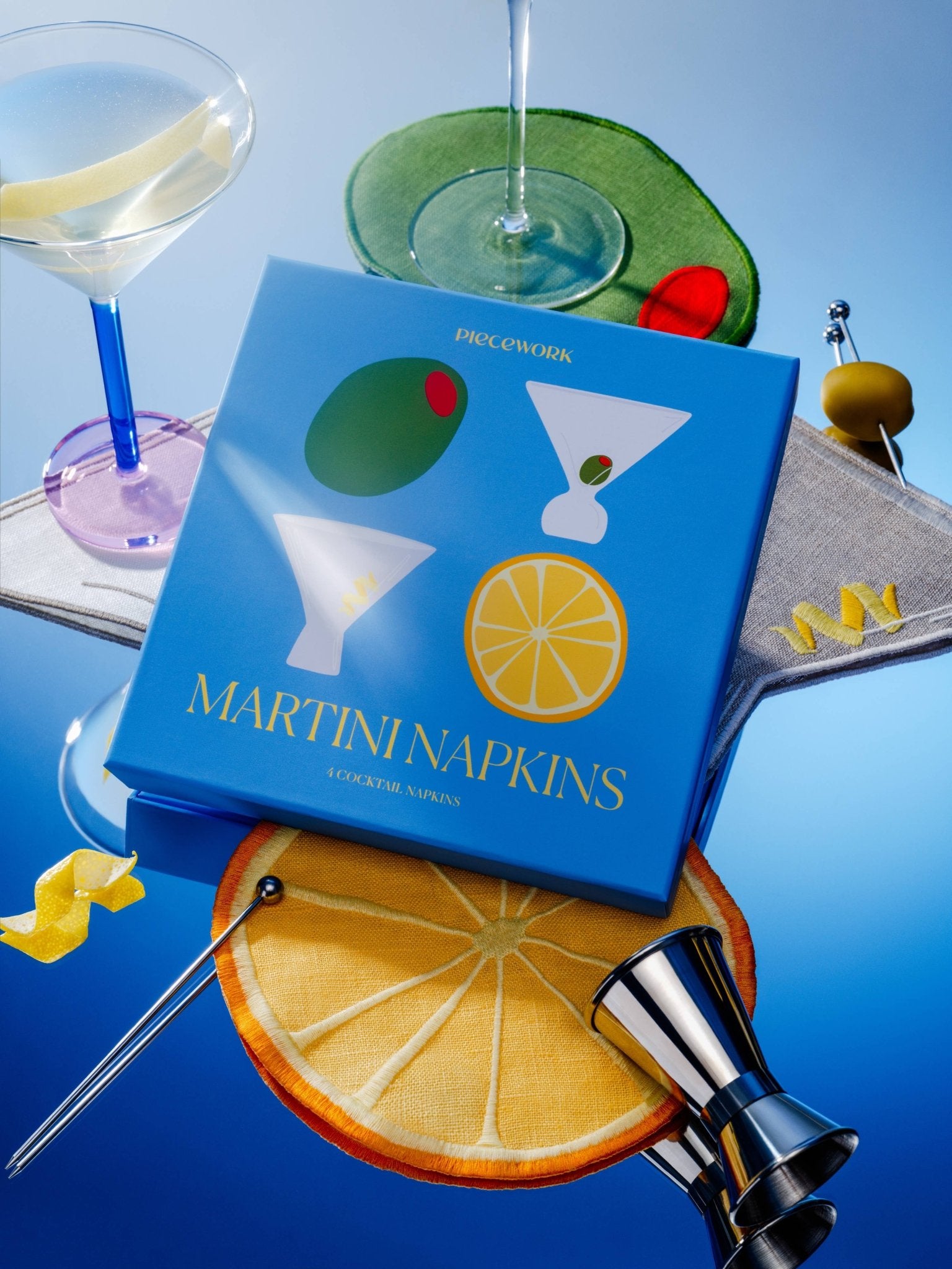 Martini Cocktail Napkins - Box Turtle