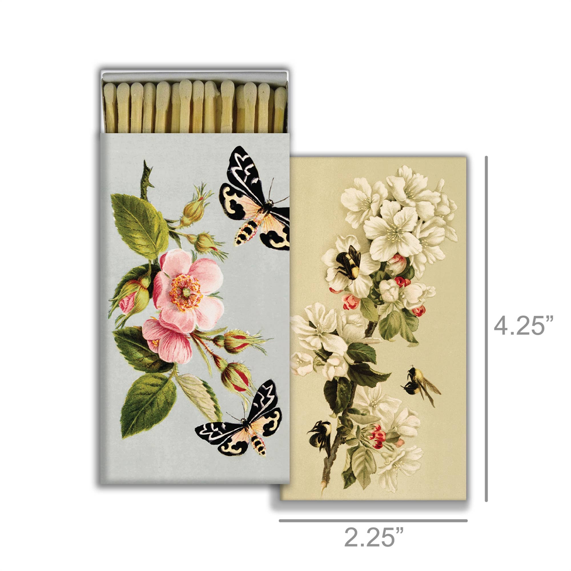 Matches - Insects and Floral - White - Box Turtle