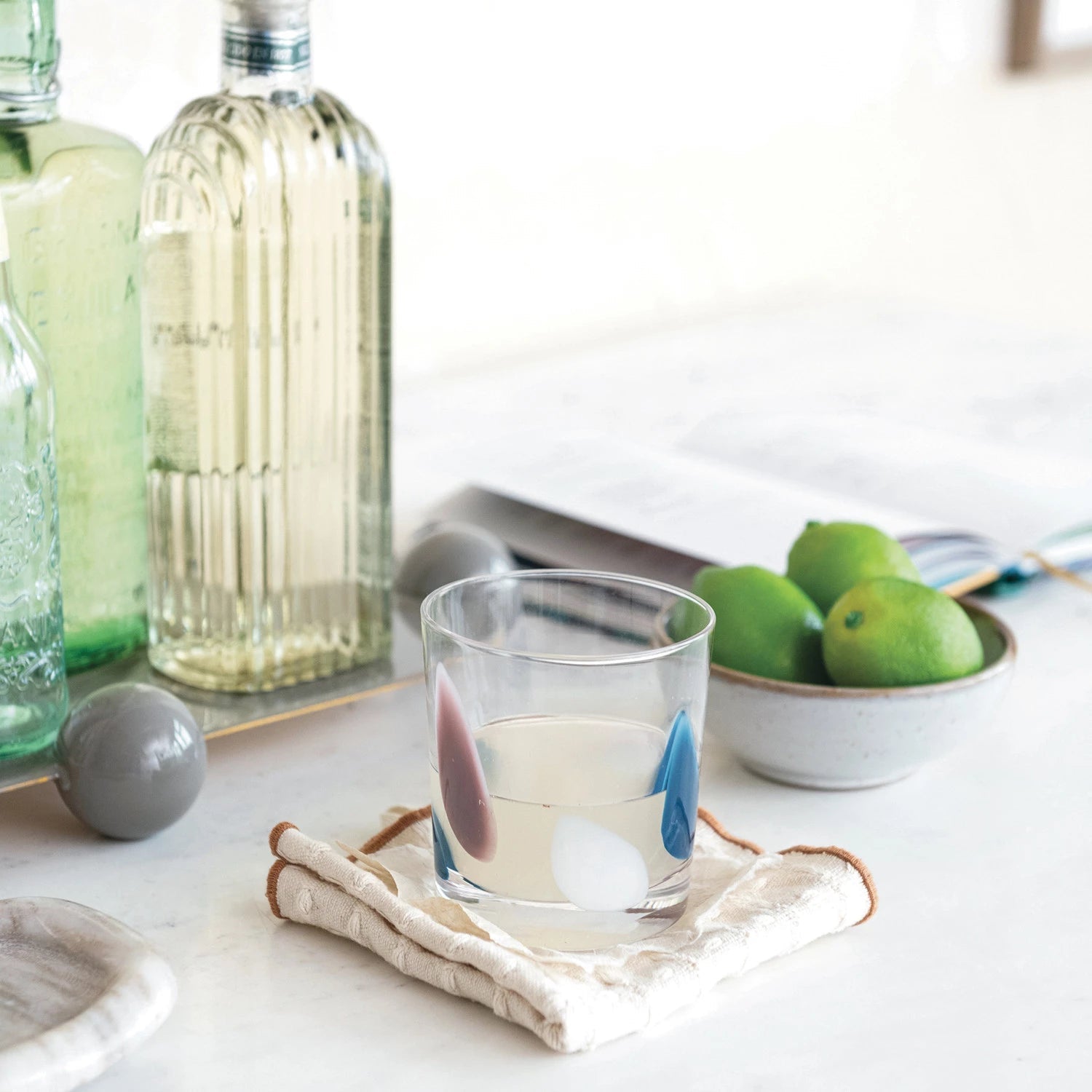 Mauve & Blue Drinking Glasses - Box Turtle