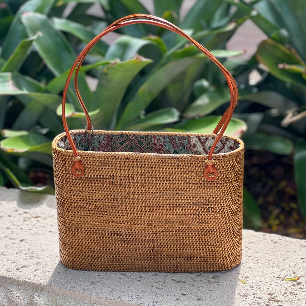 Medium Ata Vine Tote Bag - Box Turtle