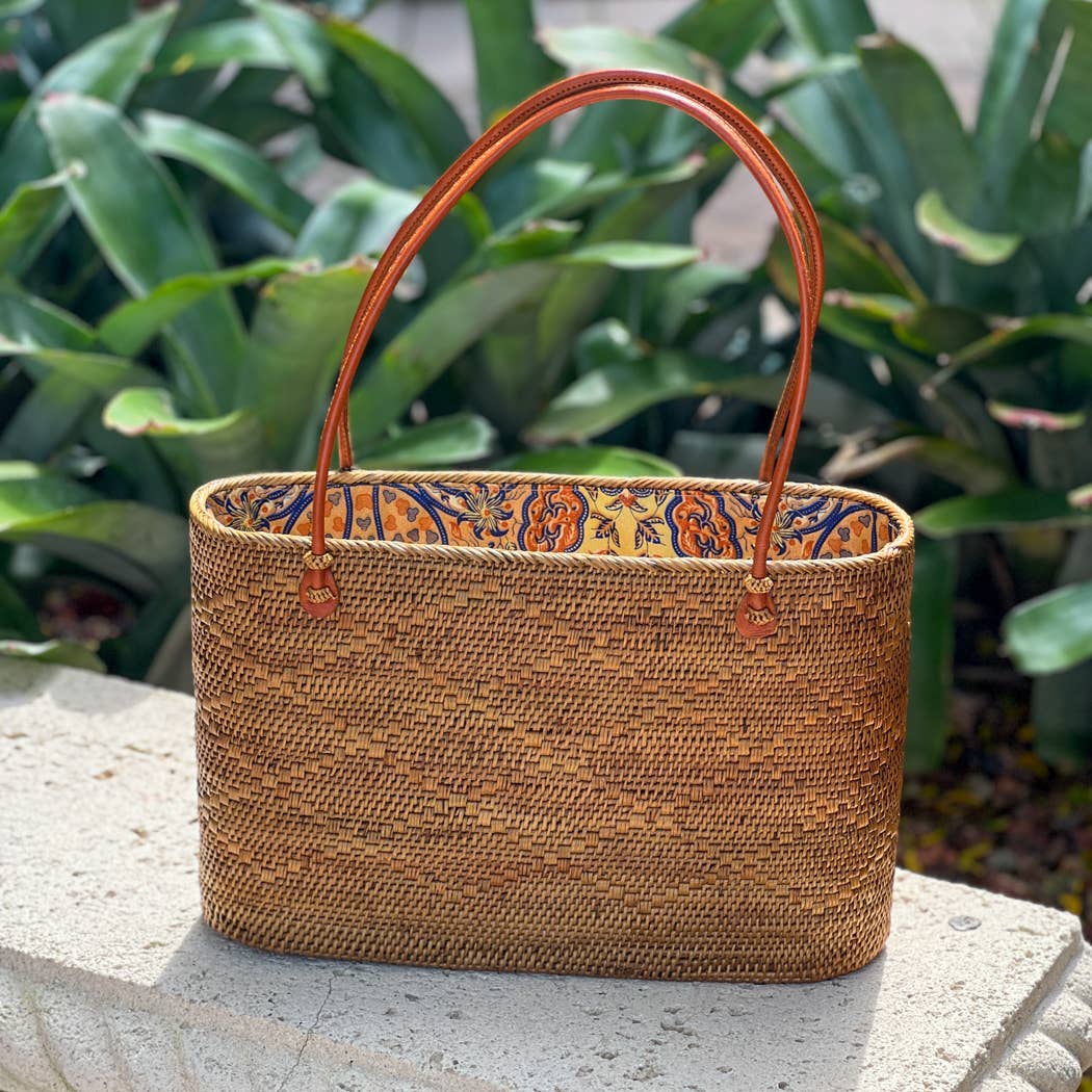 Medium Ata Vine Tote Bag - Box Turtle