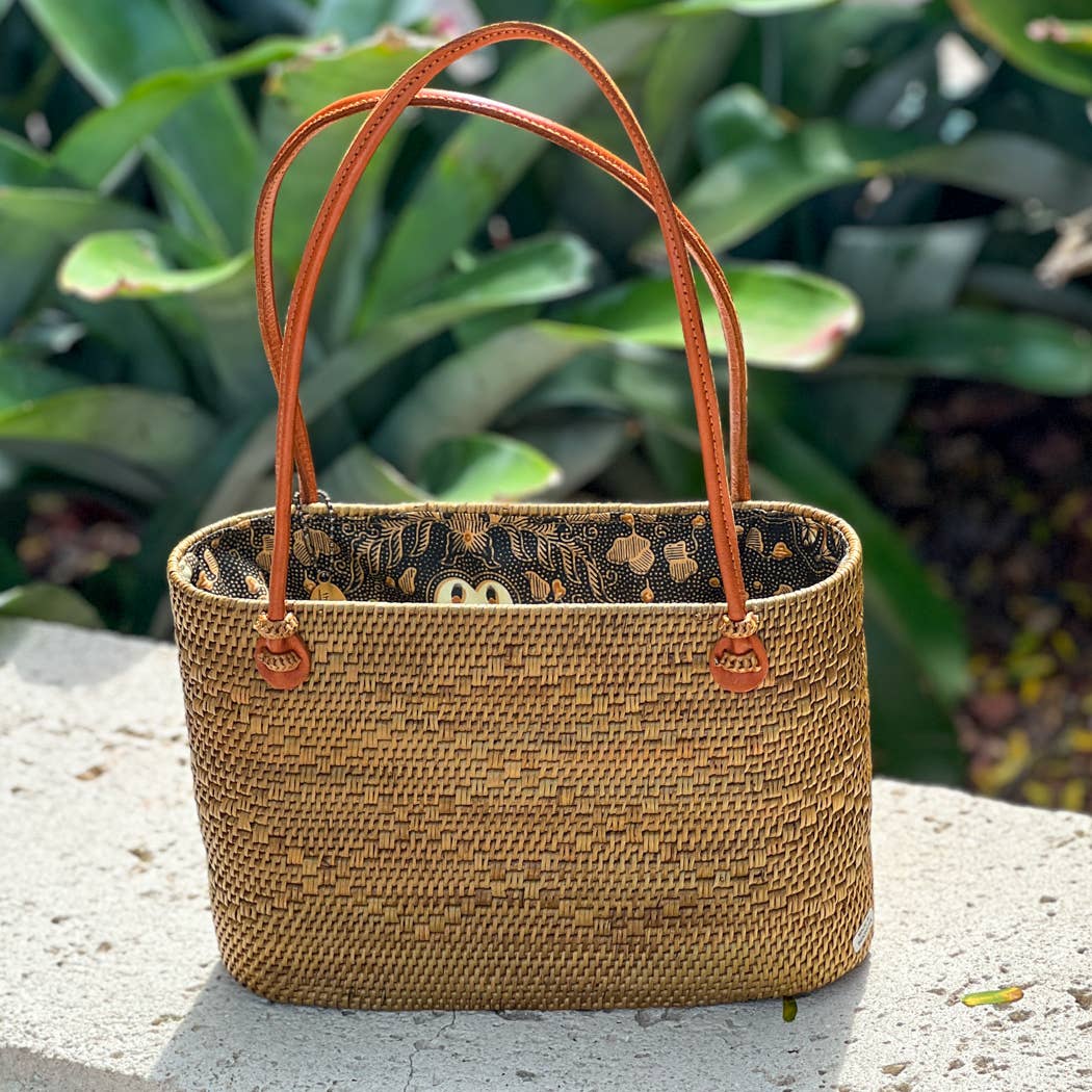 Medium Ata Vine Tote Bag - Box Turtle