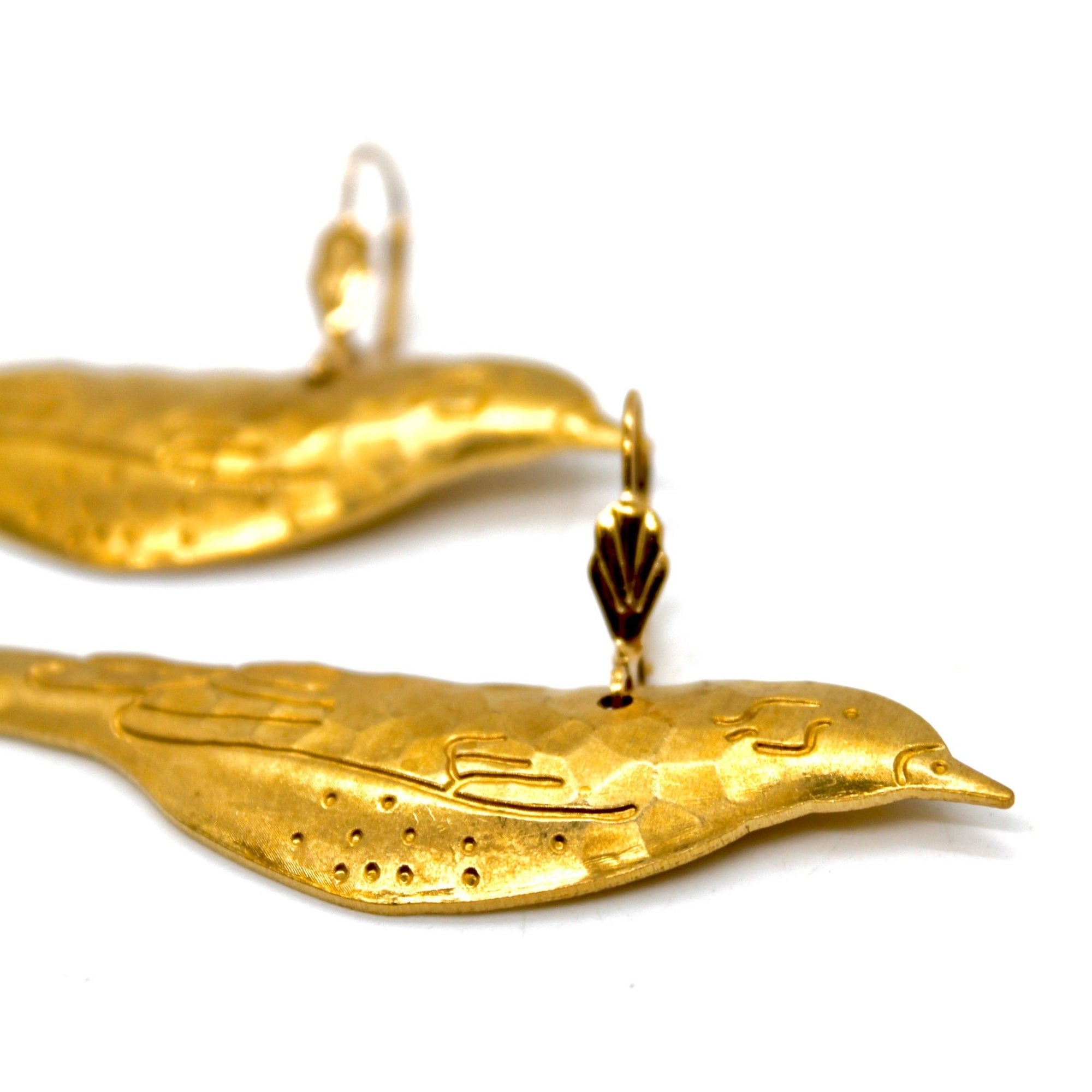 Medium Songbird Earrings - Box Turtle