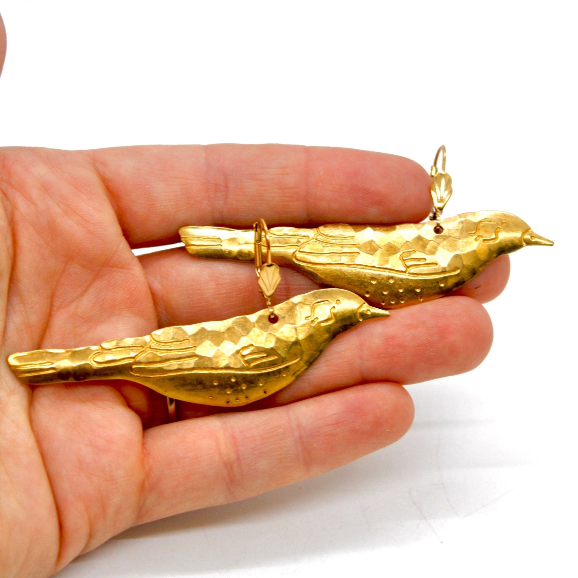 Medium Songbird Earrings - Box Turtle