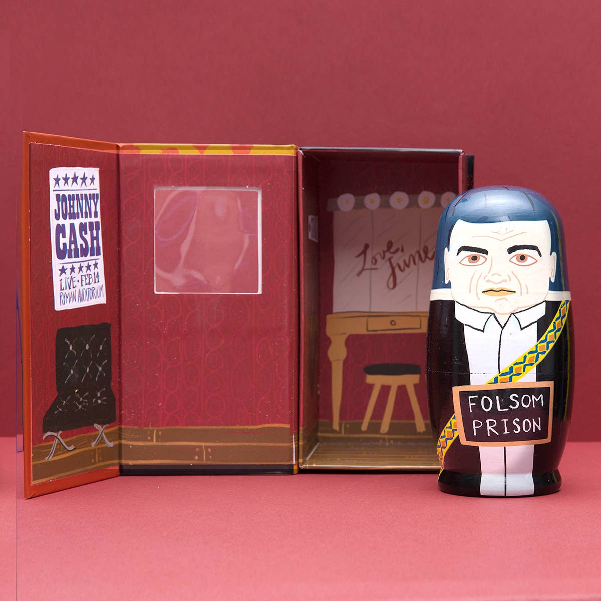 Men of Country Wooden Nesting Dolls - Box Turtle