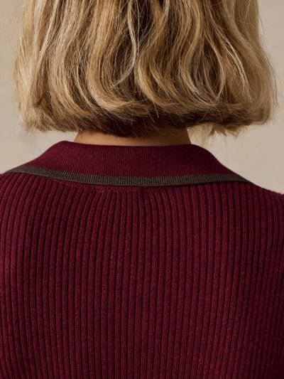 Merlot Throwback Sweater Dress - Box Turtle