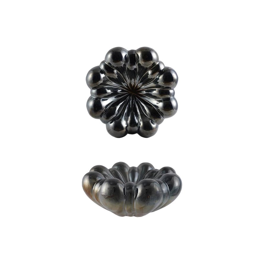 Metallic Bronze Abstract Bowl - Box Turtle