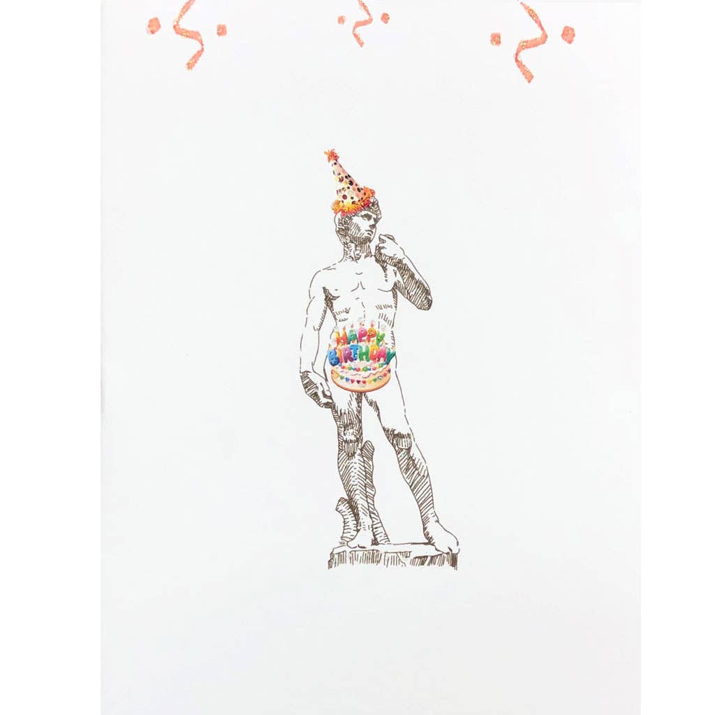 Michelangelo David Birthday Card - Box Turtle