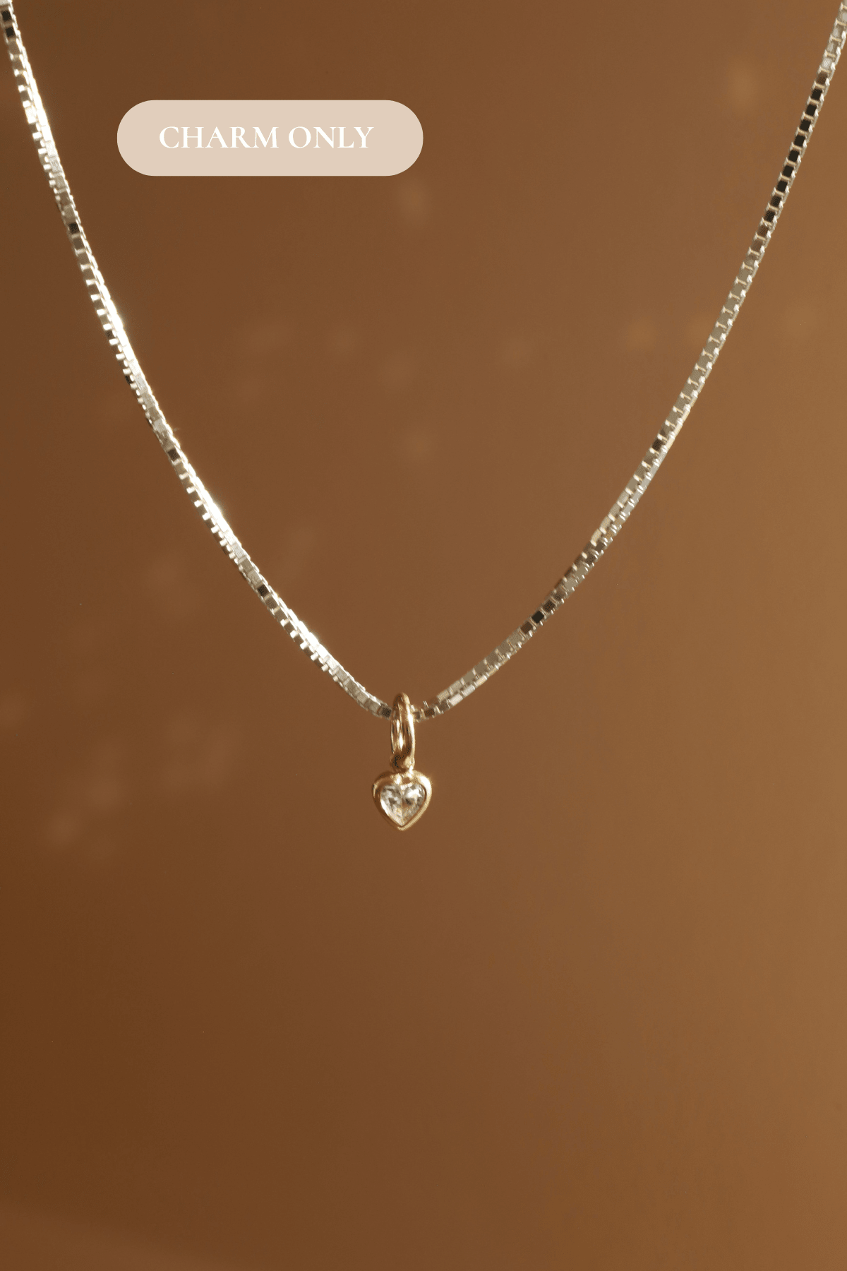 MICRO HEART CZ CHARM - GOLD FILLED - Box Turtle