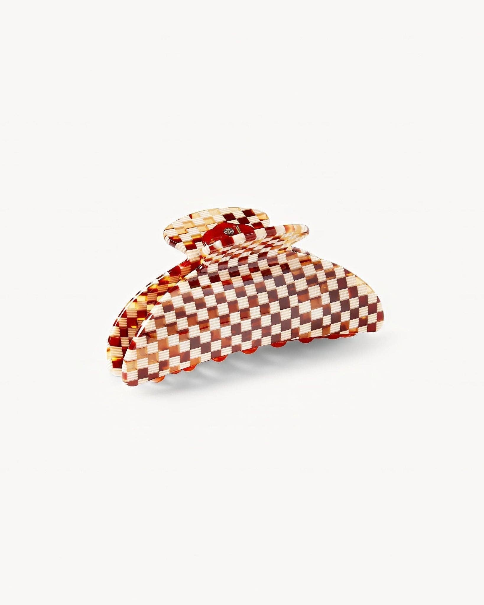 Midi Heirloom Claw in Tortoise Checker - Box Turtle