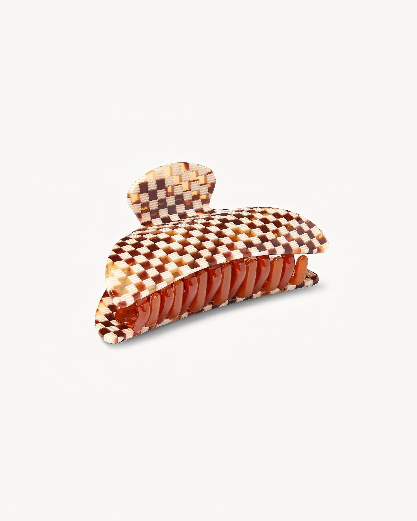 Midi Heirloom Claw in Tortoise Checker - Box Turtle