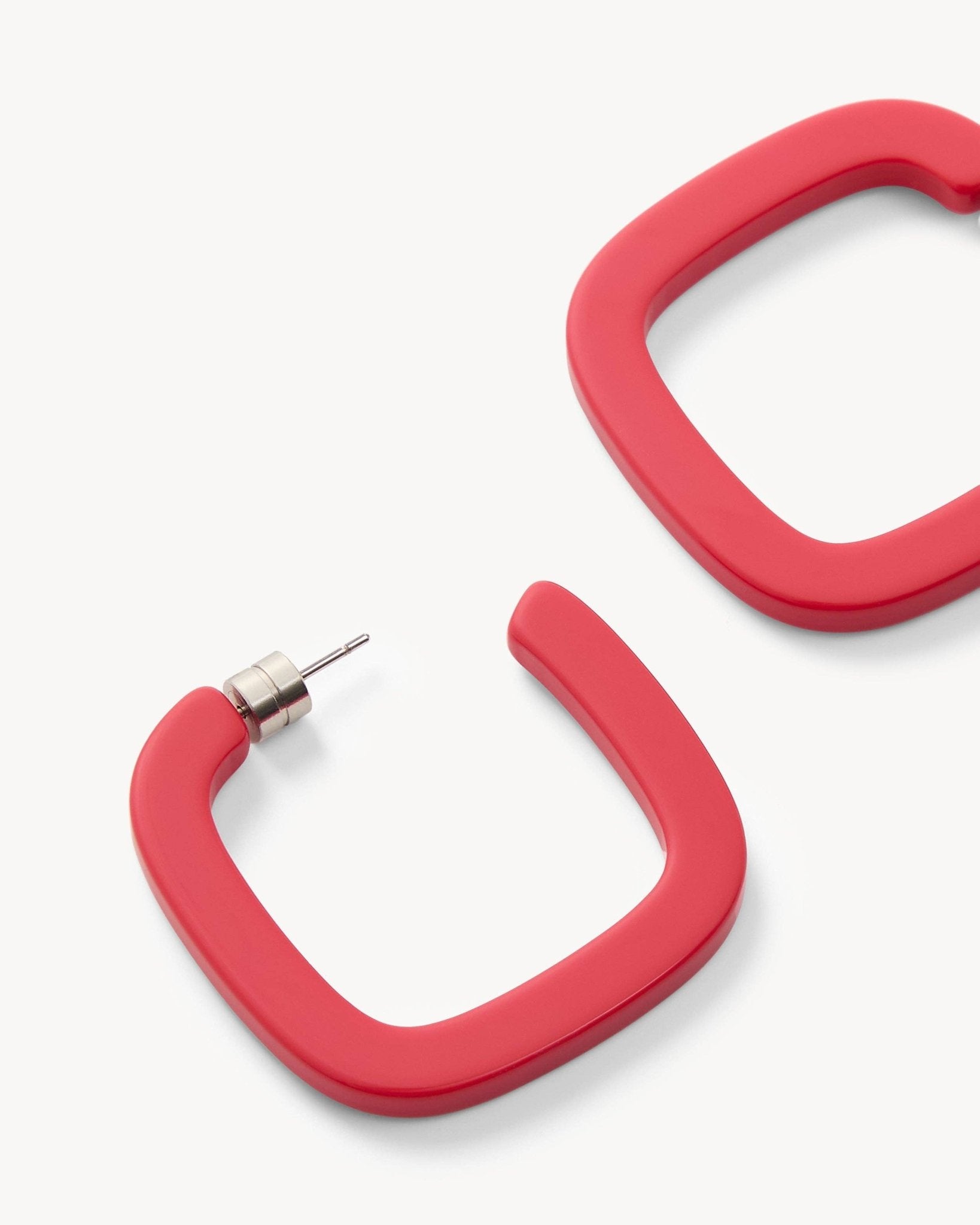 Midi Square Hoops in Ruby - Box Turtle