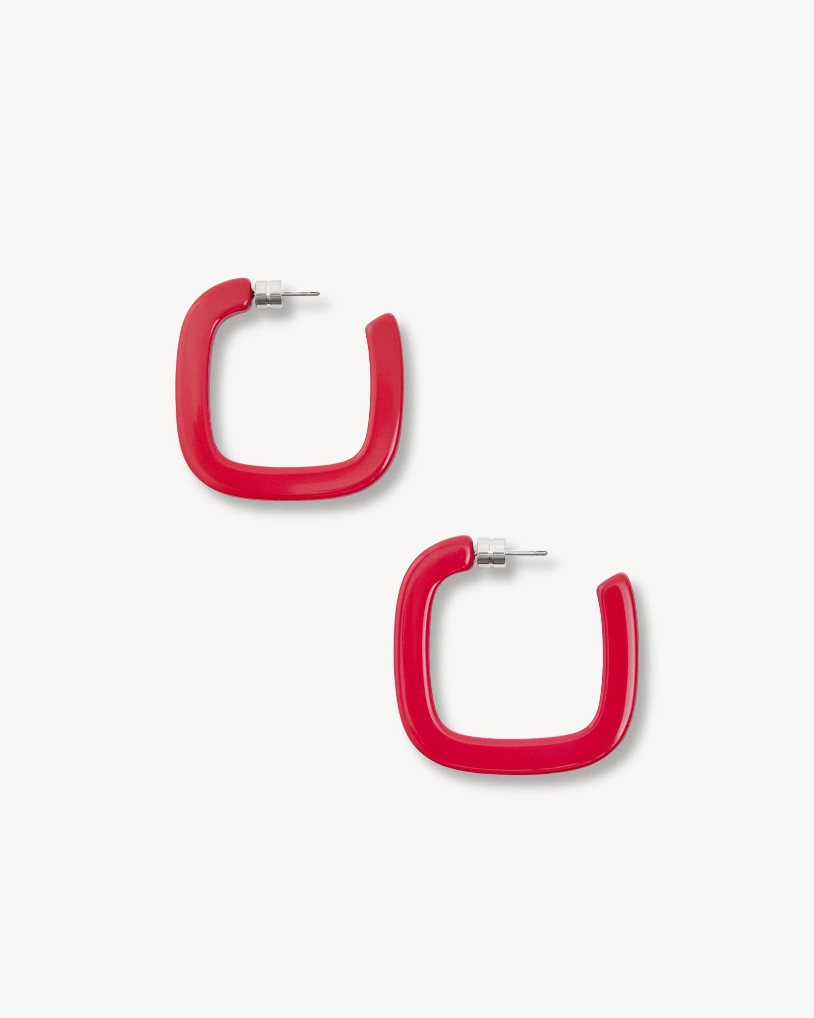 Midi Square Hoops in Ruby - Box Turtle