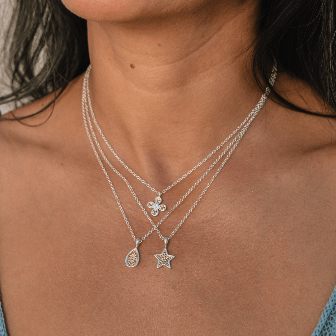 Mini Clover Necklace - Reversible - Box Turtle
