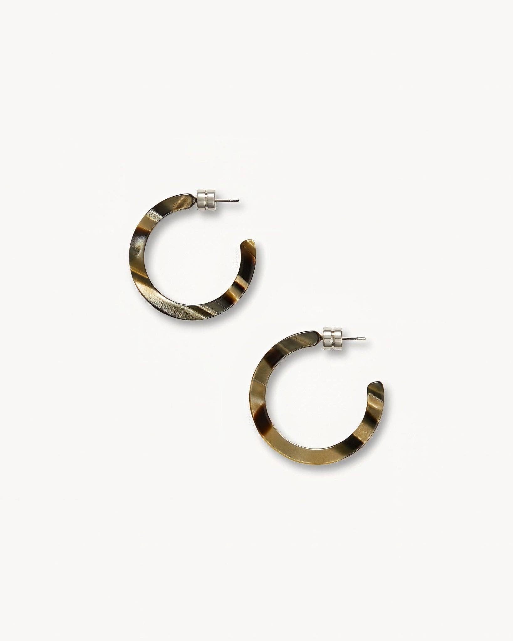 Mini Hoops in Midnight Horn - Box Turtle